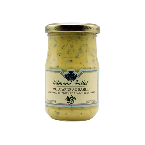 Edmond Fallot Basil Dijon Mustard 7.2 oz (205g)-Edmond Fallot-Le Tablier Bleu | Online French Supermaket