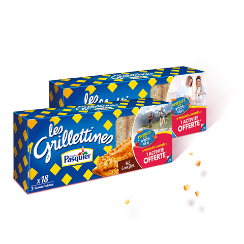 Brioche Pasquier 18 Wheat Grillettines 8.5 oz. (242g)-Brioche Pasquier-Le Tablier Bleu | Online French Supermaket