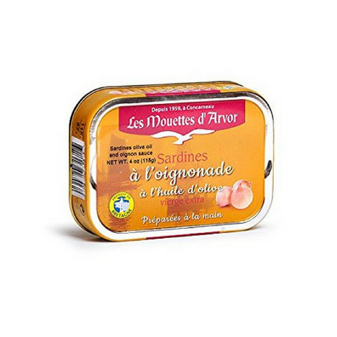 Mouettes d'Arvor Sardines with Extra Virgin Olive Oil and Onion Sauce 4 oz Best Price-Mouettes d'Arvor-Le Tablier Bleu | Online French Supermaket