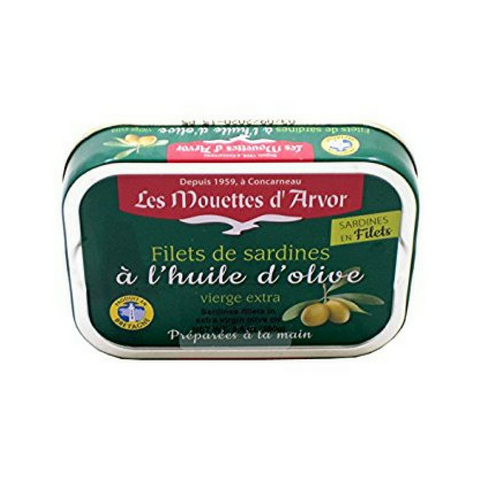 Mouettes d'Arvor Sardines with Extra Virgin Olive Oil 4 oz-Mouettes d'Arvor-Le Tablier Bleu | Online French Supermaket