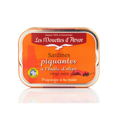 Mouettes d'Arvor Sardines with Olive Oil and Chili 4 oz-Mouettes d'Arvor-Le Tablier Bleu | Online French Supermaket