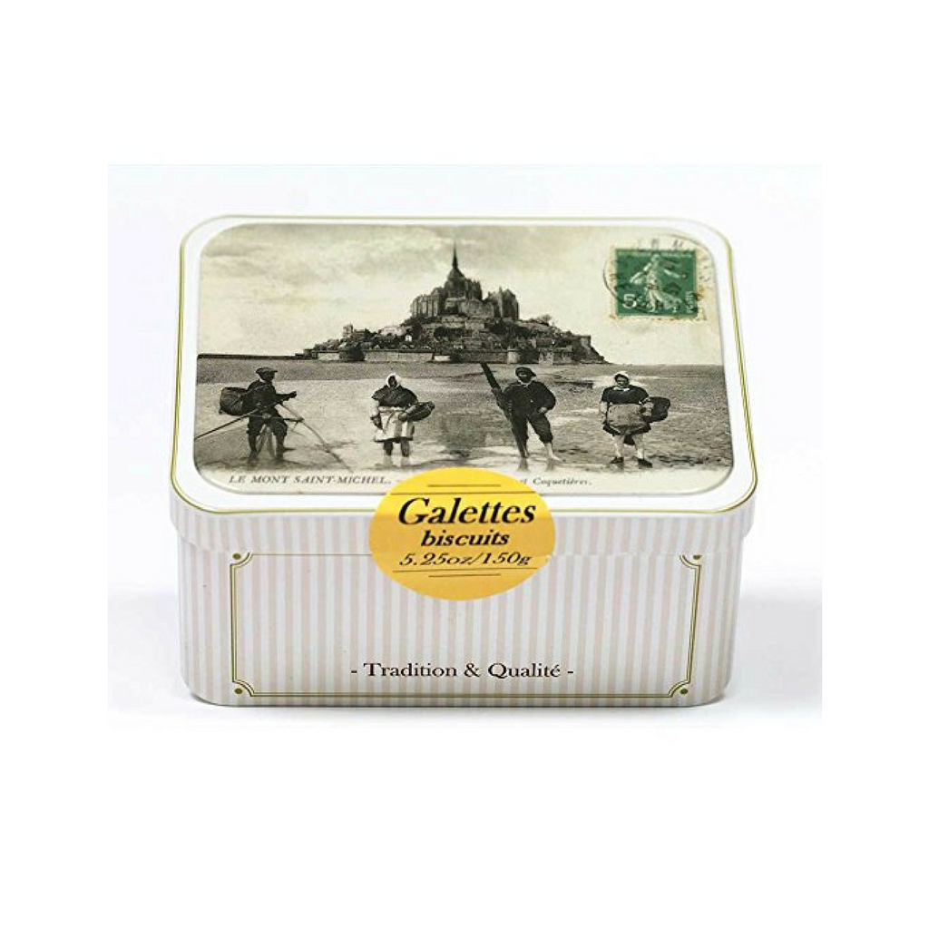 Maison Peltier Galettes Butter Cookies with Honey Tin 5.2 oz. (150g)-Maison Peltier-Le Tablier Bleu | Online French Supermaket
