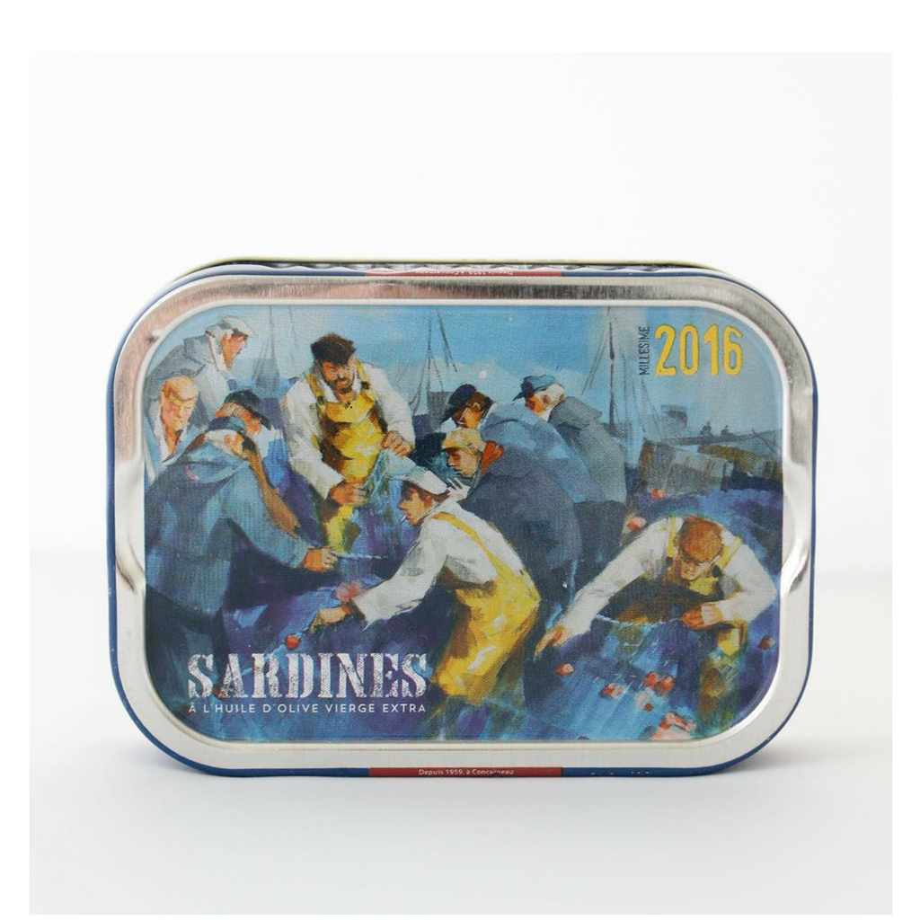 Mouettes d'Arvor Ville Bleue 2016 French Sardines in EVOO 4 oz. (115g) Best Price-Mouettes d'Arvor-Le Tablier Bleu | Online French Supermaket