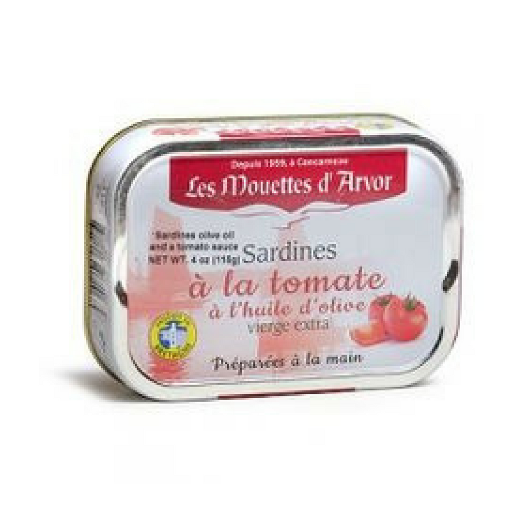 Mouettes d'Arvor Whole Sardines with Olive Oil & Tomato 4 oz-Mouettes d'Arvor-Le Tablier Bleu | Online French Supermaket