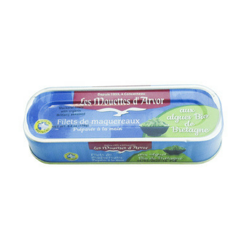 Mouettes d'Arvor Mackerel Fillets with Organic Brittany Seaweed 5.9 oz-Mouettes d'Arvor-Le Tablier Bleu | Online French Supermaket