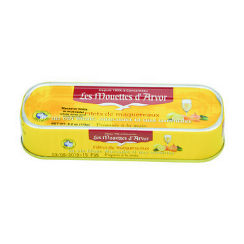 Mouettes d'Arvor Mackerel Fillets in White Wine and Mild Spices 6 oz-Mouettes d'Arvor-Le Tablier Bleu | Online French Supermaket