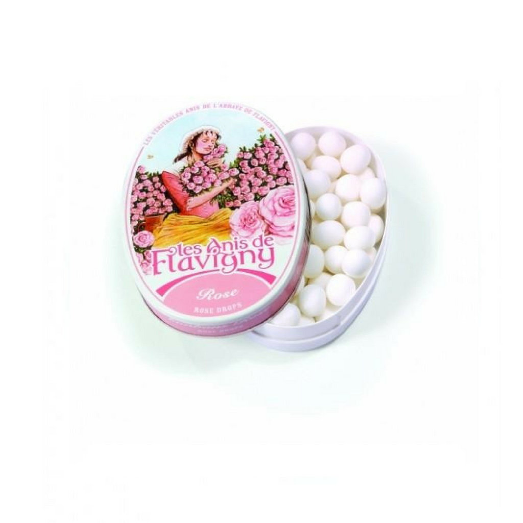 Abbaye de Flavigny · Rose pastilles, oval tin · 50g (1.8 oz)-DESSERTS & SWEETS-Abbaye de Flavigny-Le Tablier Bleu | Online French Supermaket