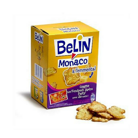 Belin Monaco French Snack Crackers with Emmental Cheese 105g - 3.7 oz-FRENCH ÉPICERIE-Curly-Le Tablier Bleu | Online French Supermaket