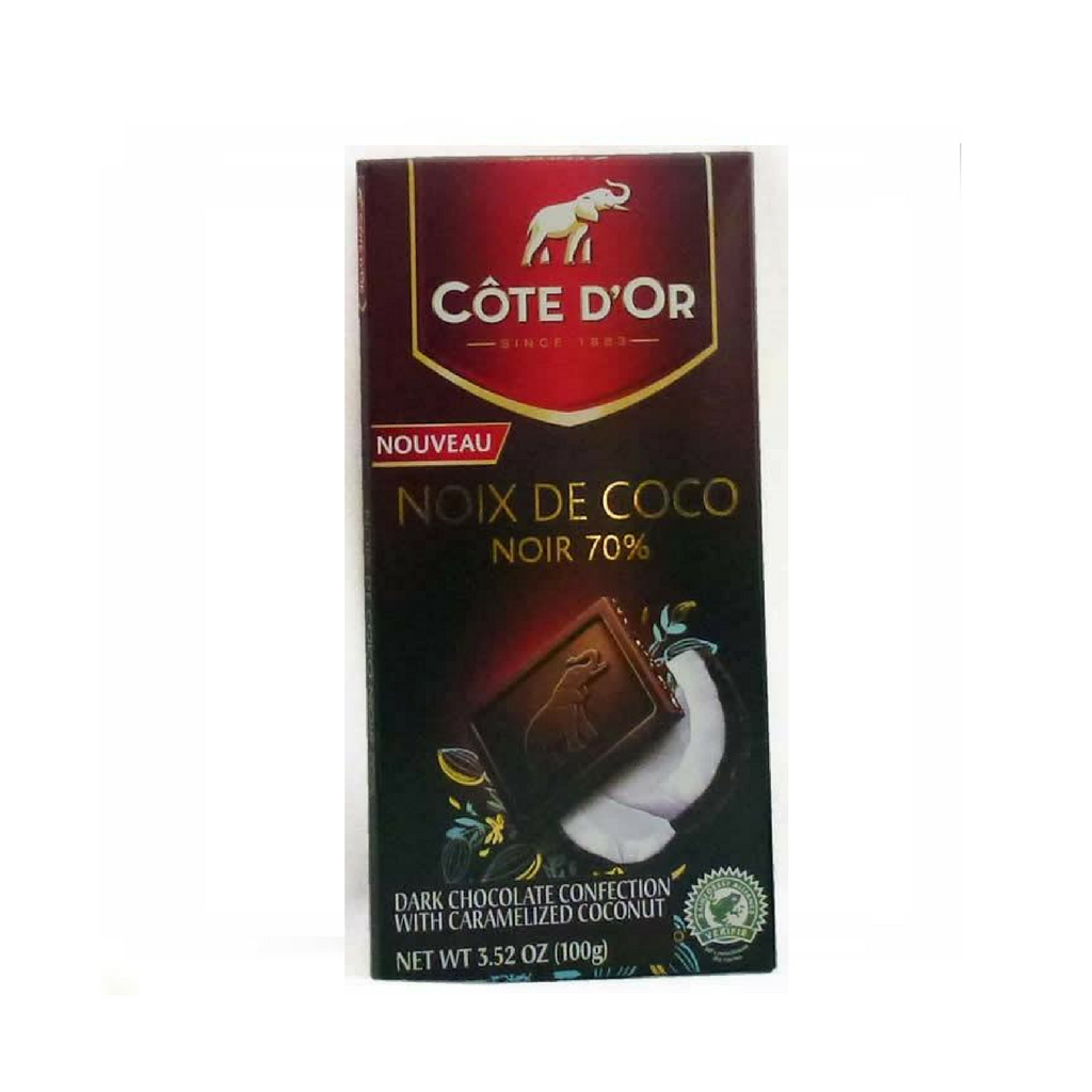 Cote D'or Dark (70%) Intense Chocolate Cocoa with Coconut, 3.5-Ounce Bars-DESSERTS & SWEETS-cote d'or-Le Tablier Bleu | Online French Supermaket