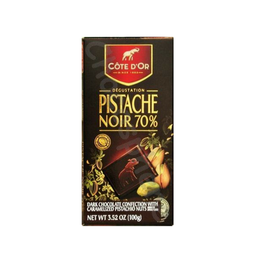 Cote D'or Dark (70%) Intense Chocolate Cocoa with Pistachio, 3.5-Ounce Bars-DESSERTS & SWEETS-cote d'or-Le Tablier Bleu | Online French Supermaket