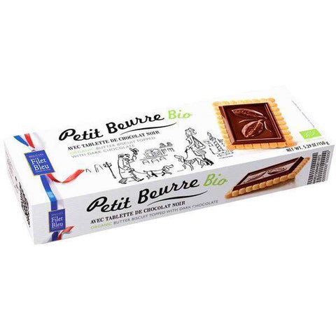 Filet Bleu Organic Butter Biscuits with Dark Chocolate 5.2 oz. (150g)-Filet Bleu-Le Tablier Bleu | Online French Supermaket