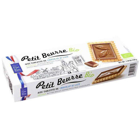 Filet Bleu Organic Butter Biscuits with Milk Chocolate 5.2 oz. (150g)-Filet Bleu-Le Tablier Bleu | Online French Supermaket