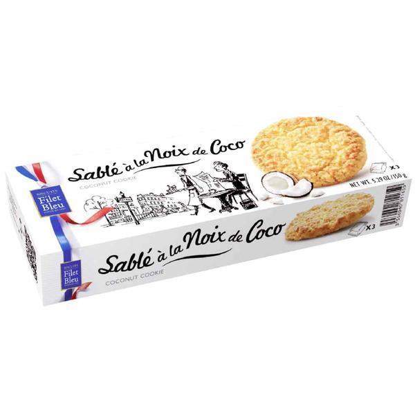 Filet Bleu Sable a la Noix de Coco Coconut Biscuit 5.2 oz. (150g)-Filet Bleu-Le Tablier Bleu | Online French Supermaket