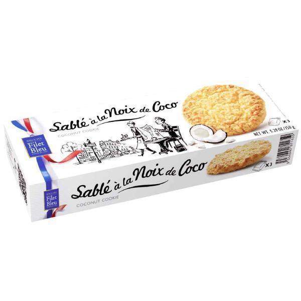 Filet Bleu Sable a la Noix de Coco Coconut Biscuit 5.2 oz. (150g)-Filet Bleu-Le Tablier Bleu | Online French Supermaket
