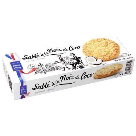 Filet Bleu Sable a la Noix de Coco Coconut Biscuit 5.2 oz. (150g)-Filet Bleu-Le Tablier Bleu | Online French Supermaket