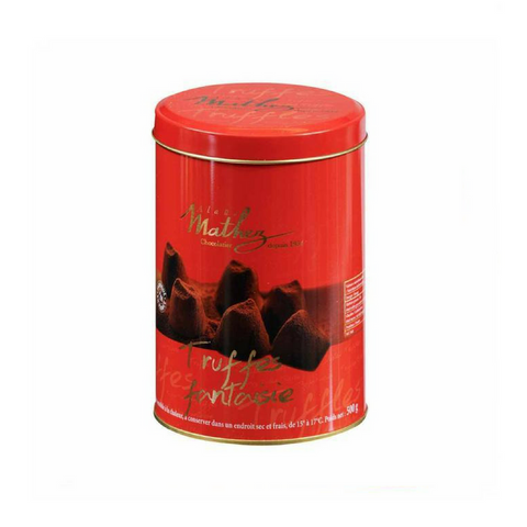 French Chocolate Truffle in Red Tin by Mathez 17.6 oz-Mathez-Le Tablier Bleu | Online French Supermaket