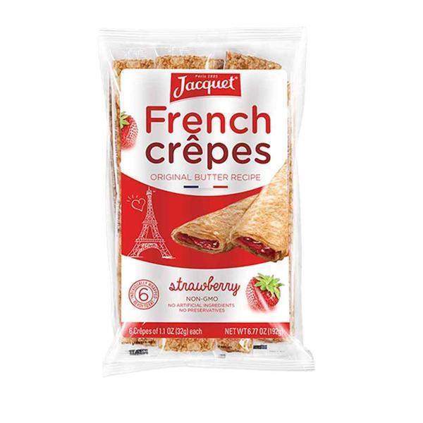 Jacquet Ready to Eat Strawberry French Crepes 6.7 oz. (192g) - 6 Crepes-Jacquet-Le Tablier Bleu | Online French Supermaket
