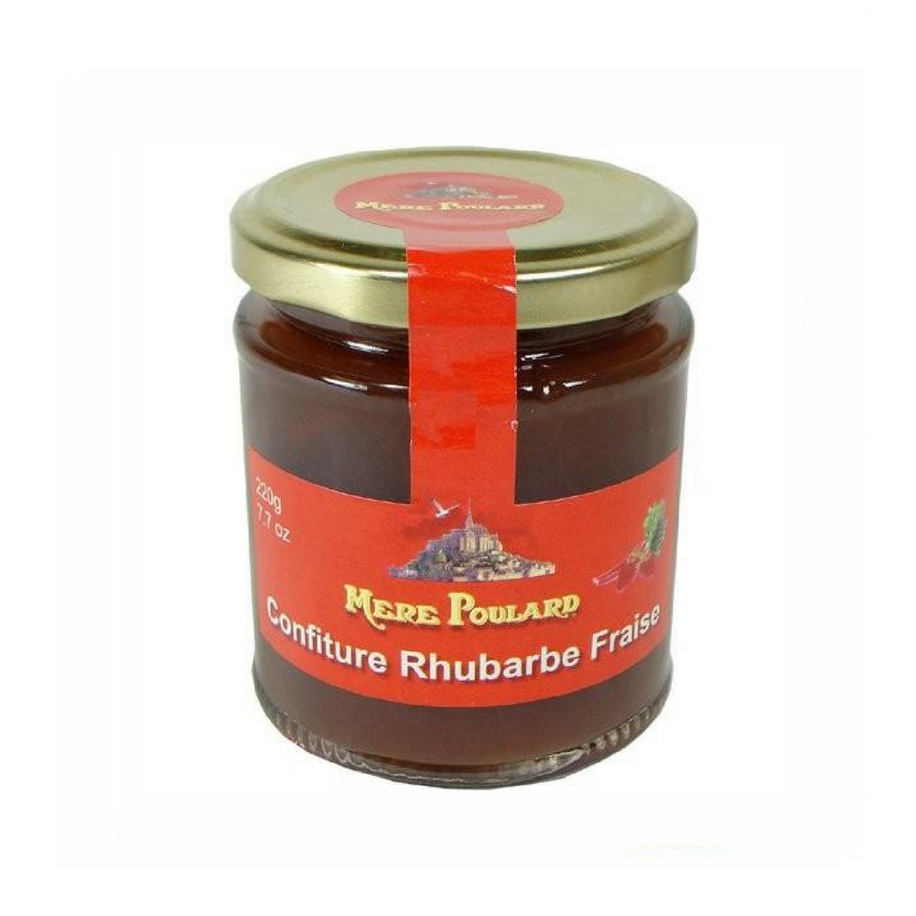 Mere Poulard French Strawberry Rhubarb Jam 7.8 oz-FRENCH ÉPICERIE-La Mere Poulard-Le Tablier Bleu | Online French Supermaket