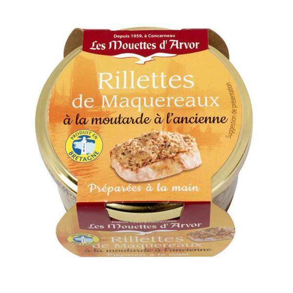Mouettes d'Arvor Mackerel Rillettes with Grain Mustard 4.4 oz-Mouettes d'Arvor-Le Tablier Bleu | Online French Supermaket