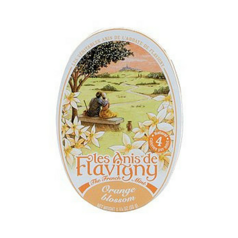 Anis de Flavigny Orange Blossom Pastilles Tin 1.7 oz. (50 g)-Anis de Flavigny-Le Tablier Bleu | Online French Supermaket