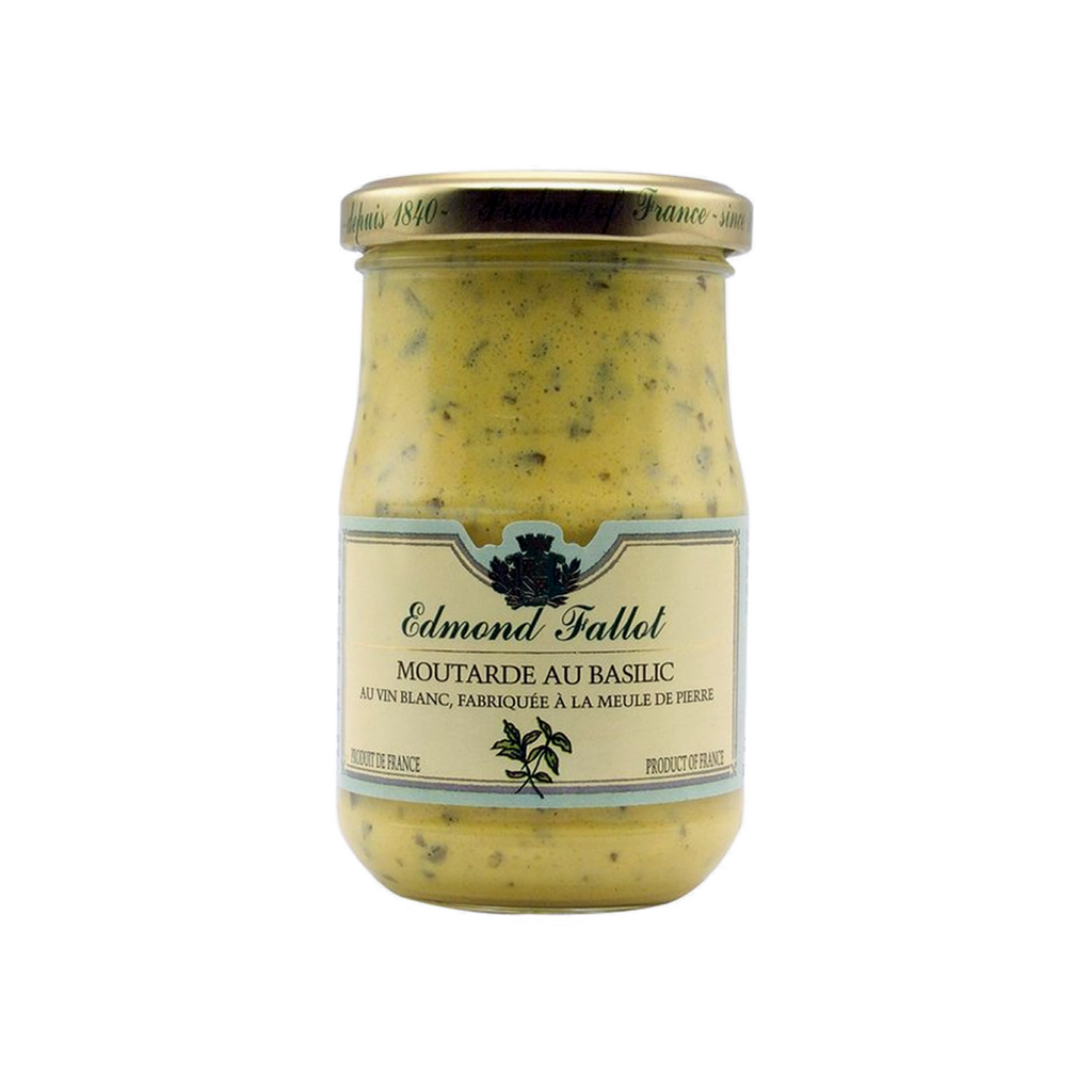 Edmond Fallot Basil Dijon Mustard 7.2 oz (205g)-Edmond Fallot-Le Tablier Bleu | Online French Supermaket