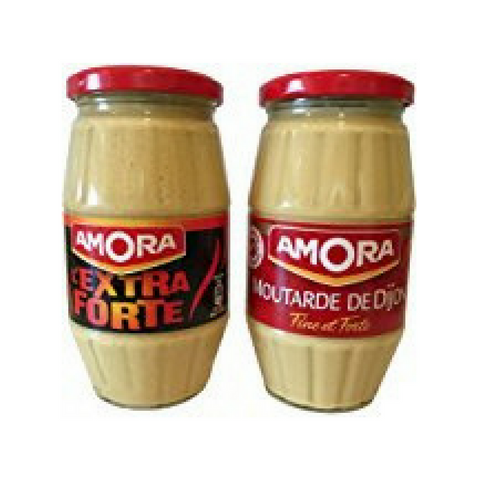 Amora French Dijon Large Jar and Extra Strong Mustard Set-Amora-Le Tablier Bleu | Online French Supermaket