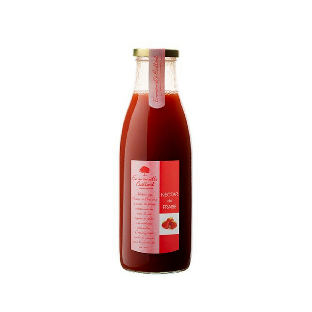 Emmanuelle Baillard French Strawberry Nectar 25.3 fl oz. (750 ml)-Emmanuelle Baillard-Le Tablier Bleu | Online French Supermaket