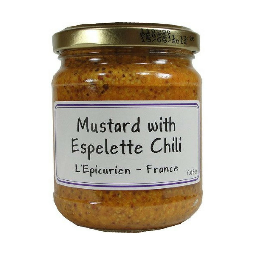 Epicurien Mustard with Espelette Chili 7 oz-Epicurien-Le Tablier Bleu | Online French Supermaket